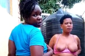 Watch how these two ugandan horny_moms shaking their big booties in compound